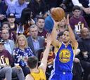 Curry recuperó la puntería en el último cuarto: 5/8 en triples