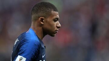 SAINT PETERSBURG, RUSSIA - JULY 10: Kylian Mbappe of France during the 2018 FIFA World Cup Russia Semi Final match between Belgium and France at Saint Petersburg Stadium on July 10, 2018 in Saint Petersburg, Russia. (Photo by Catherine Ivill/Getty Images)