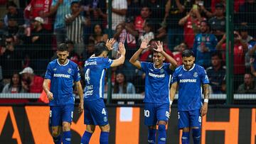 during the 10th round match between Toluca and Atlas as part of the Liga BBVA MX, Torneo Apertura 2024 at Nemesio Diez Stadium on September 28, 2024 in Toluca, Estado de Mexico, Mexico.