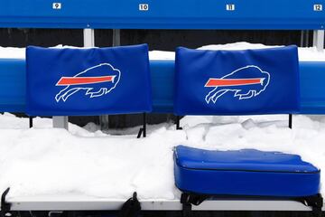 Dec 10, 2017; Orchard Park, NY, USA; General view of snow accumulation on the stadium seats at New Era Field prior to the game between the Indianapolis Colts and the Buffalo Bills. Mandatory Credit: Rich Barnes-USA TODAY Sports