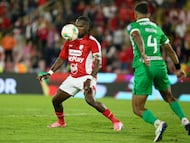 Hugo Rodallega, delantero de Independiente Santa Fe