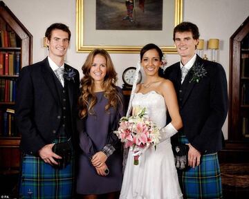 Andy y Jamie Murray, con sus respectivas esposas.