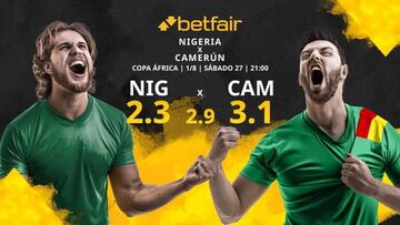 Nigeria vs. Camerún: horario, TV, estadísticas, cuadro y pronósticos
