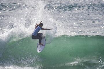 La surfista vasca consiguió el mejor resultado de su carrera justo antes del parón por el coronavirus.