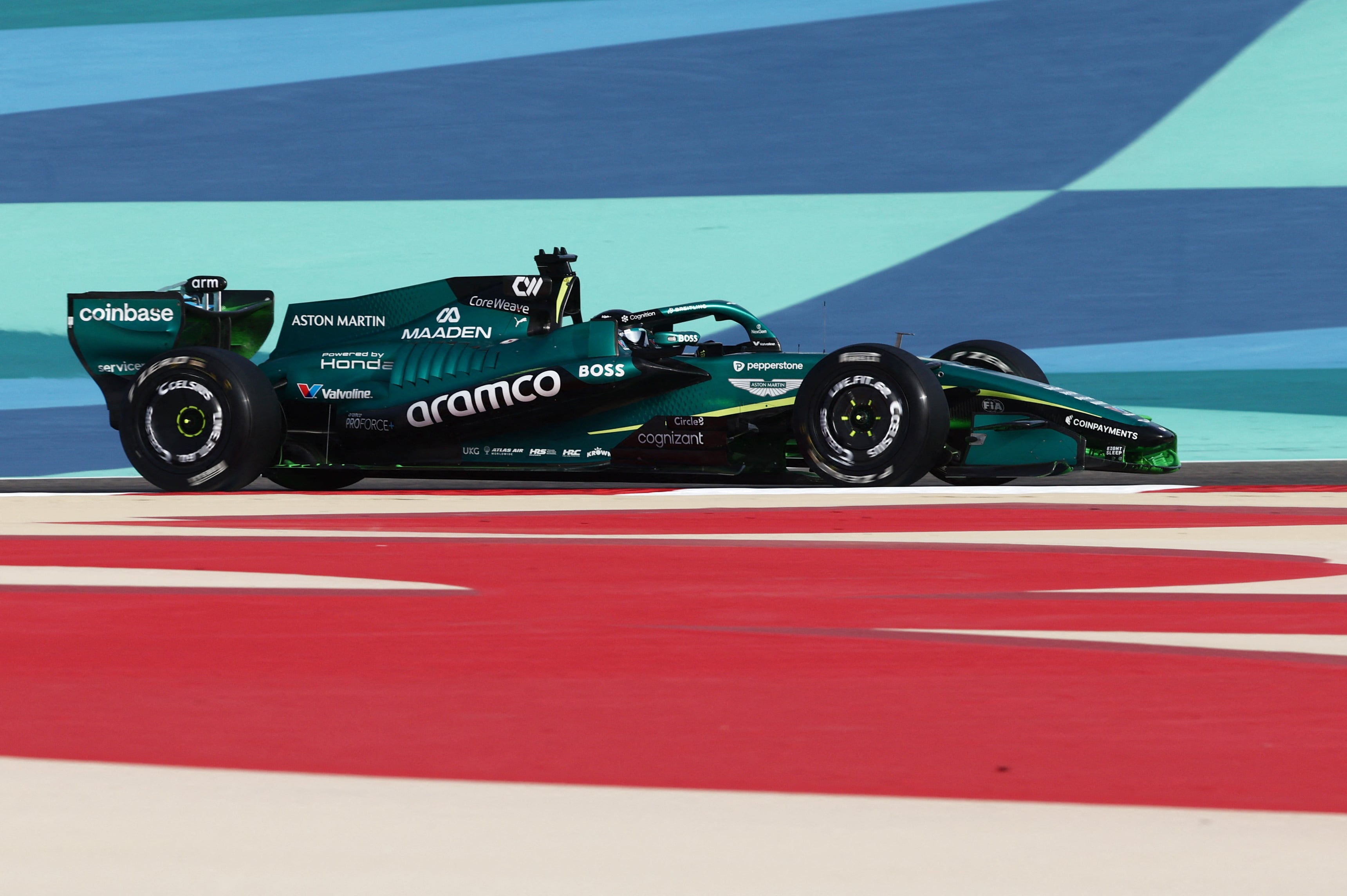 Formula One F1 - Pre Season Testing - Bahrain International Circuit, Sakhir, Bahrain - February 11, 2026 Aston Martin's Lance Stroll in action during pre-season testing REUTERS/Jakub Porzycki