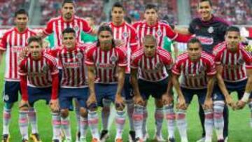 El equipo de Chivas que gan&oacute; a Pumas 4-0 en la Jornada 12 del Clausura 2016.