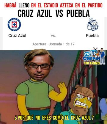 Los memes del triunfo de Cruz Azul ante Puebla en el Azteca