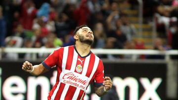 Alexis Vega of Guadalajara gestures after missing a penalty kick during the Mexican Apertura tournament football match between Guadalajara and Pachuca at Akron stadium in Guadalajara, Jalisco State, Mexico, on July 30, 2022. (Photo by Ulises Ruiz / AFP)