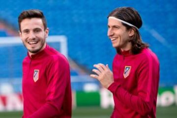 Saúl Ñíguez y Filipe Luis.