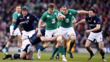 Jamie Heaslip, en acción.