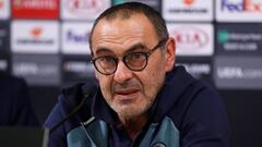 Chelsea manager Maurizio Sarri during the press conference