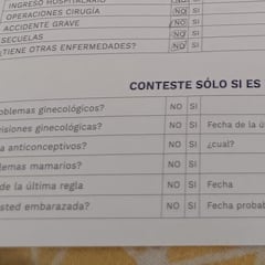 Indignación por las preguntas en un examen médico de empresa