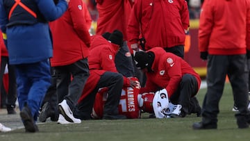 Not only were the Kansas City Chiefs eliminated from playoff contention, but their quarterback had to be helped off the field at the end of the game.