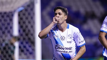 during the 9th round match between Puebla and Tigres UANL as part of the Liga BBVA MX Varonil, Torneo Clausura 2026 at Cuauhtemoc Stadium, on March 04, 2026 in Puebla, Mexico.