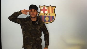 Neymar se viste de militar y se prepara para la "guerra"