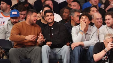 The Spanish tennis player, who will play two exhibitions against Shelton and Tiafoe, went to Madison Square Garden to watch the Knicks.