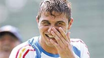 Joaquín puso la nota de humor en el entrenamiento de la Selección.