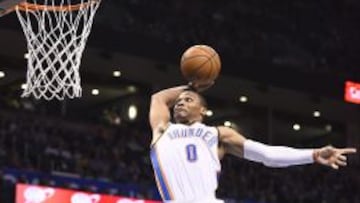 Russell Westbrook, durante el Thunder-Warriors.