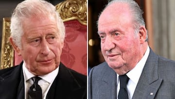 ?Cu¨¢l es el parentesco familiar que une al rey Juan Carlos con el rey Carlos III de Inglaterra?