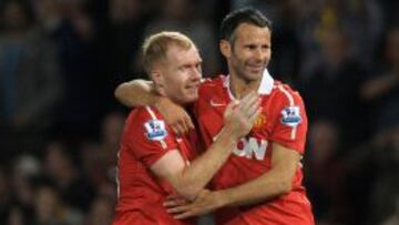 Scholes y Giggs ya fueron compa&ntilde;eros en el United.
 