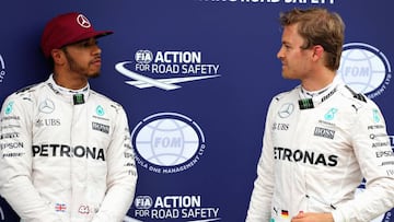 Lewis Hamilton y Nico Rosberg.