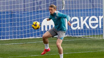 Gallagher, en el entrenamiento del Atlético.