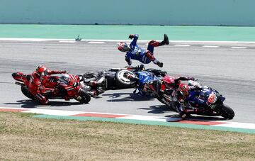 Las imágenes de la accidentada salida en Montmeló