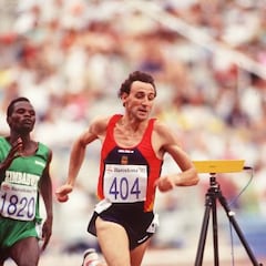 Fermín Cacho, oro en los 1.500 metros en Barcelona 92