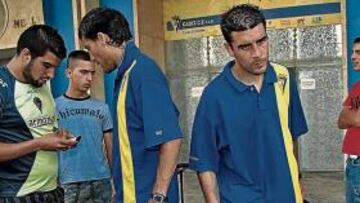 <b>EXPEDICIÓN. </b>El Cádiz, ayer, antes de partir hacia Alicante.