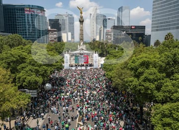 El Ángel se volvió a vestir de verde tras pase a Octavos