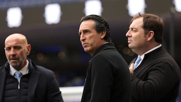 Unai Emery, entrenador del Aston Villa, antes de un partido.