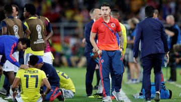 El médico de la Selección Colombia, Carlos Ulloa, aclaró la situación de la lesión de James, confesó que sabía que no podría jugar ante Inglaterra en el Mundial.