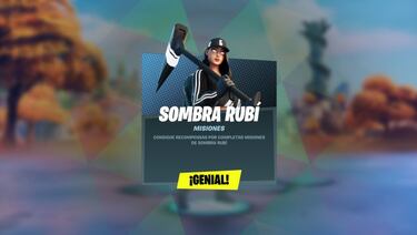 Fortnite | Cómo conseguir gratis el skin Sombra Rubí y completar sus desafíos