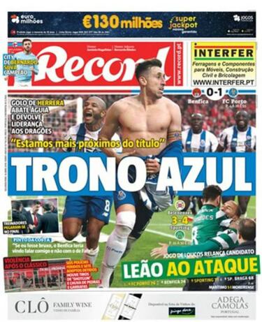 Héctor Herrera se roba portadas en Portugal tras golazo con Porto