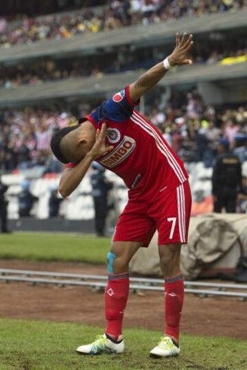 Pineda y su festejo.