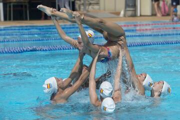 El equipo de natación artística.