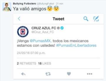 Pumas eliminado de Copa Libertadores y también en los memes