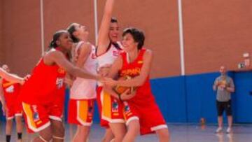 La Selección entrenando.