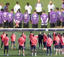 Madrid y Barça hicieron minutos de silencio en el entrenamiento