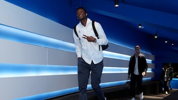 SAN SEBASTIAN, SPAIN - NOVEMBER 28: Umar Sadiq of Real Sociedad arrives at the stadium prior to the UEFA Europa League 2024/25 League Phase MD5 match between Real Sociedad de Futbol and AFC Ajax at Anoeta Stadium on November 28, 2024 in San Sebastian, Spain. (Photo by Angel Martinez - UEFA/UEFA via Getty Images)
PUBLICADA 19/03/25 NA MA18 3COL