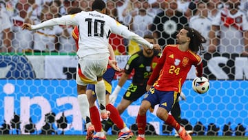 La mano de Cucurella ante Alemania en la UEFA que ha rearbitrado la UEFA.