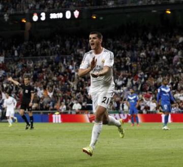 4-0. Morata celebra el cuarto gol.