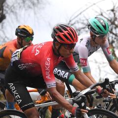 La rápida reacción de Nairo tras su caída