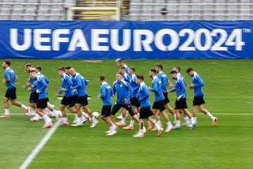 Slovenia training ahead of the UEFA Euro 2024 Football Championship.