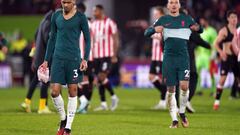 Liverpool's Fabinho and Darwin Nunez after the Premier League match at the Gtech Community Stadium, London. Picture date: Monday January 2, 2023. (Photo by John Walton/PA Images via Getty Images)