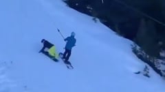Snowboarder cayendo
