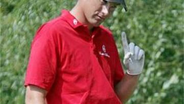 <B>SEGURO.</B> El sueco superó la presión y acabó con cuatro golpes de ventaja.