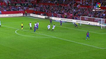 Posible fuera de juego de Rakitic en el gol de Messi