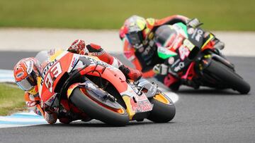 Aprilia y Honda discrepan por la velocidad de M¨¢rquez en Qatar