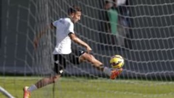 Varela, durante un entrenamiento.